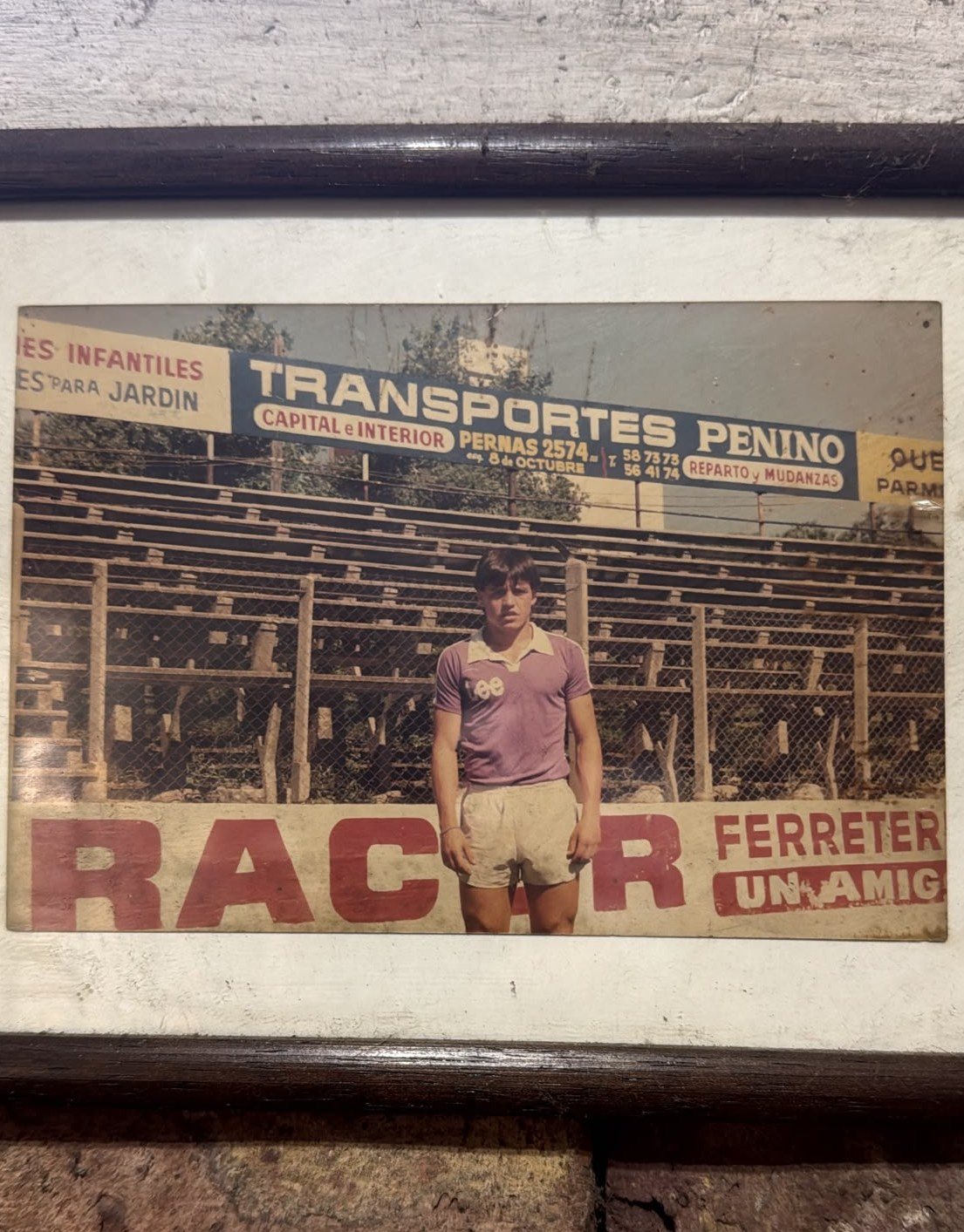 Cartel de Transportes Penino en el estadio Franzini